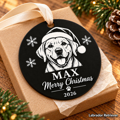 Personalized labrador retriever engraved Christmas ornament - photo 2