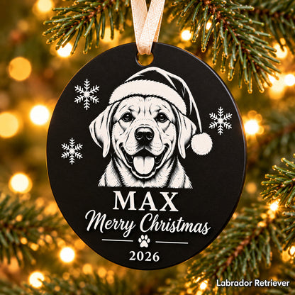Personalized labrador retriever engraved Christmas ornament - photo 3