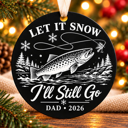 let it snow fishing ornament photo 1