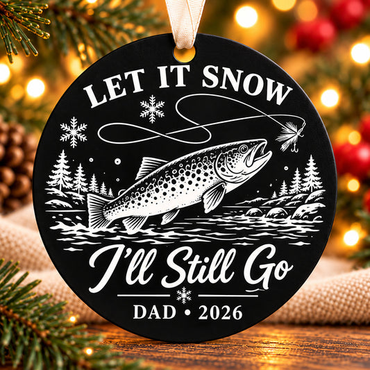 let it snow fishing ornament photo 1