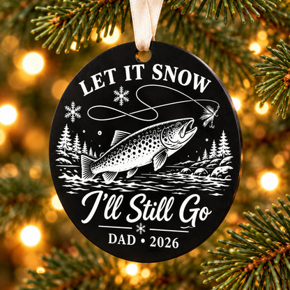 let it snow fishing ornament photo 3