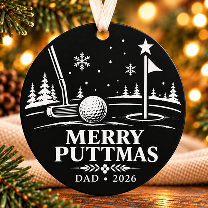 merry puttmas personalized golf Christmas ornament — photo 1