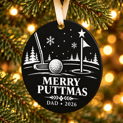 merry puttmas personalized golf Christmas ornament — photo 3
