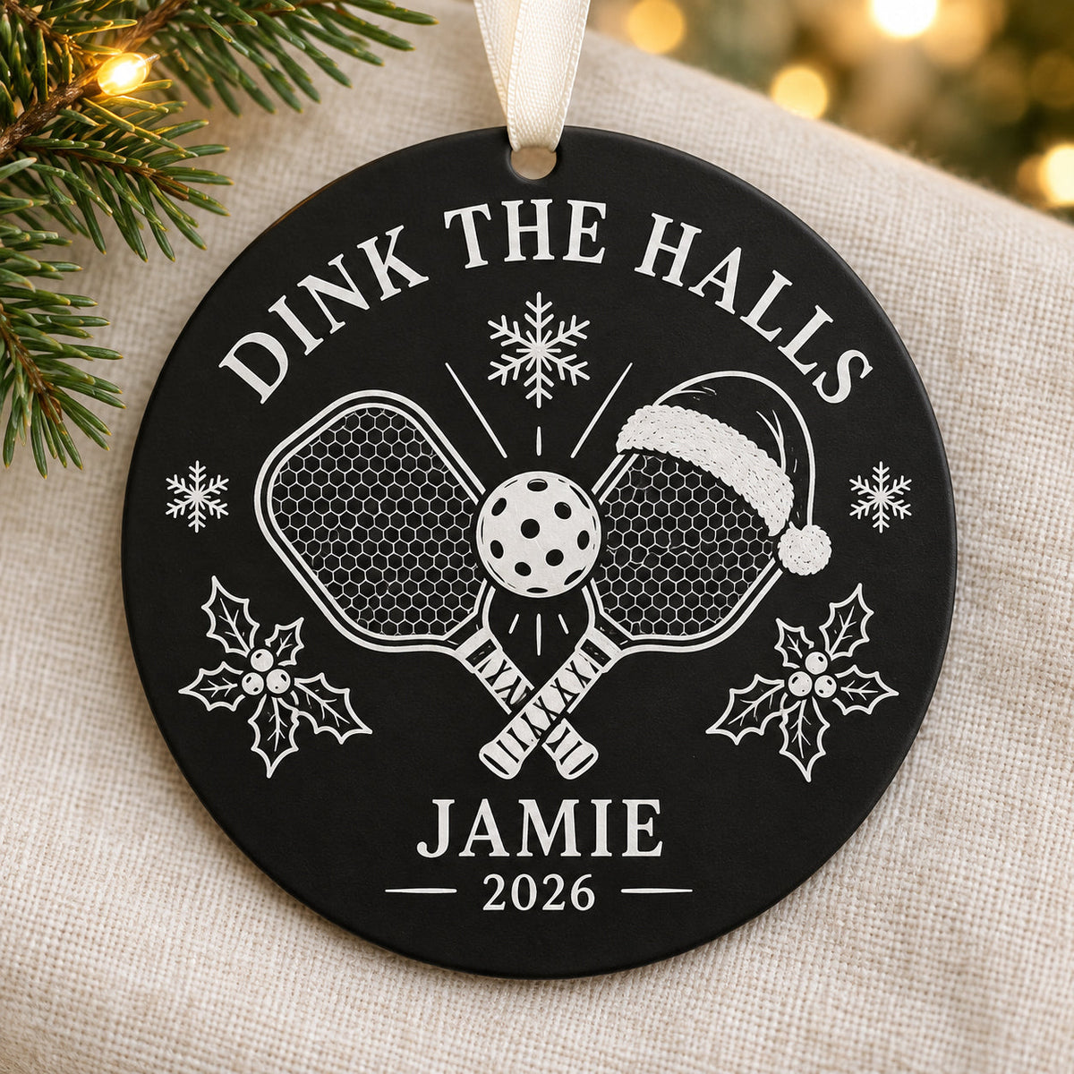 pickleball holiday ornament photo 1