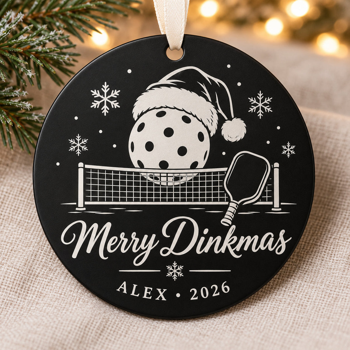pickleball holiday ornament photo 2