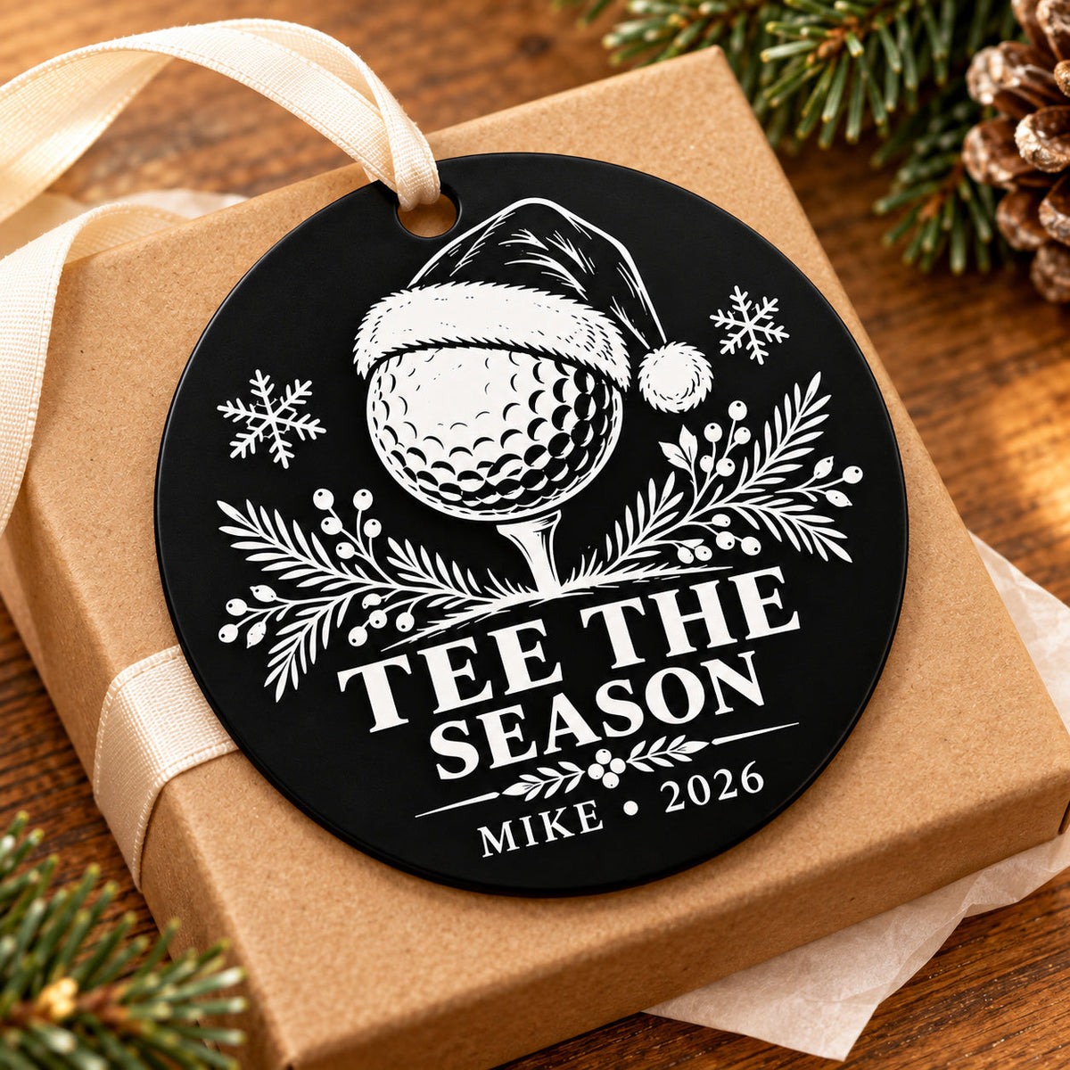 tee the season Christmas ornament — photo 2