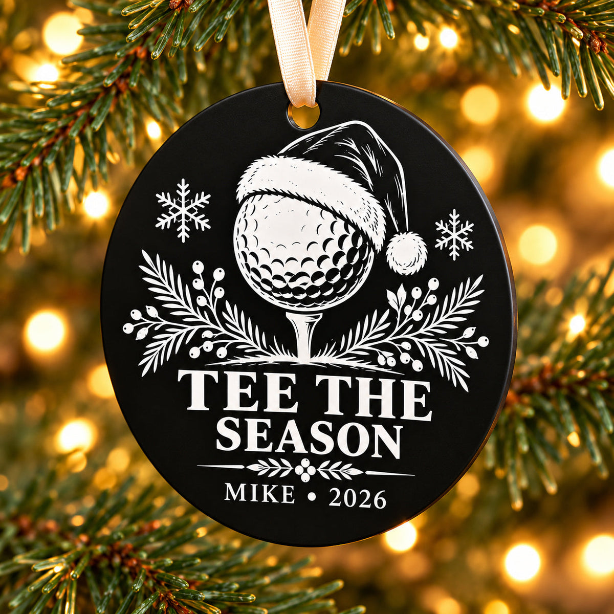tee the season Christmas ornament — photo 3
