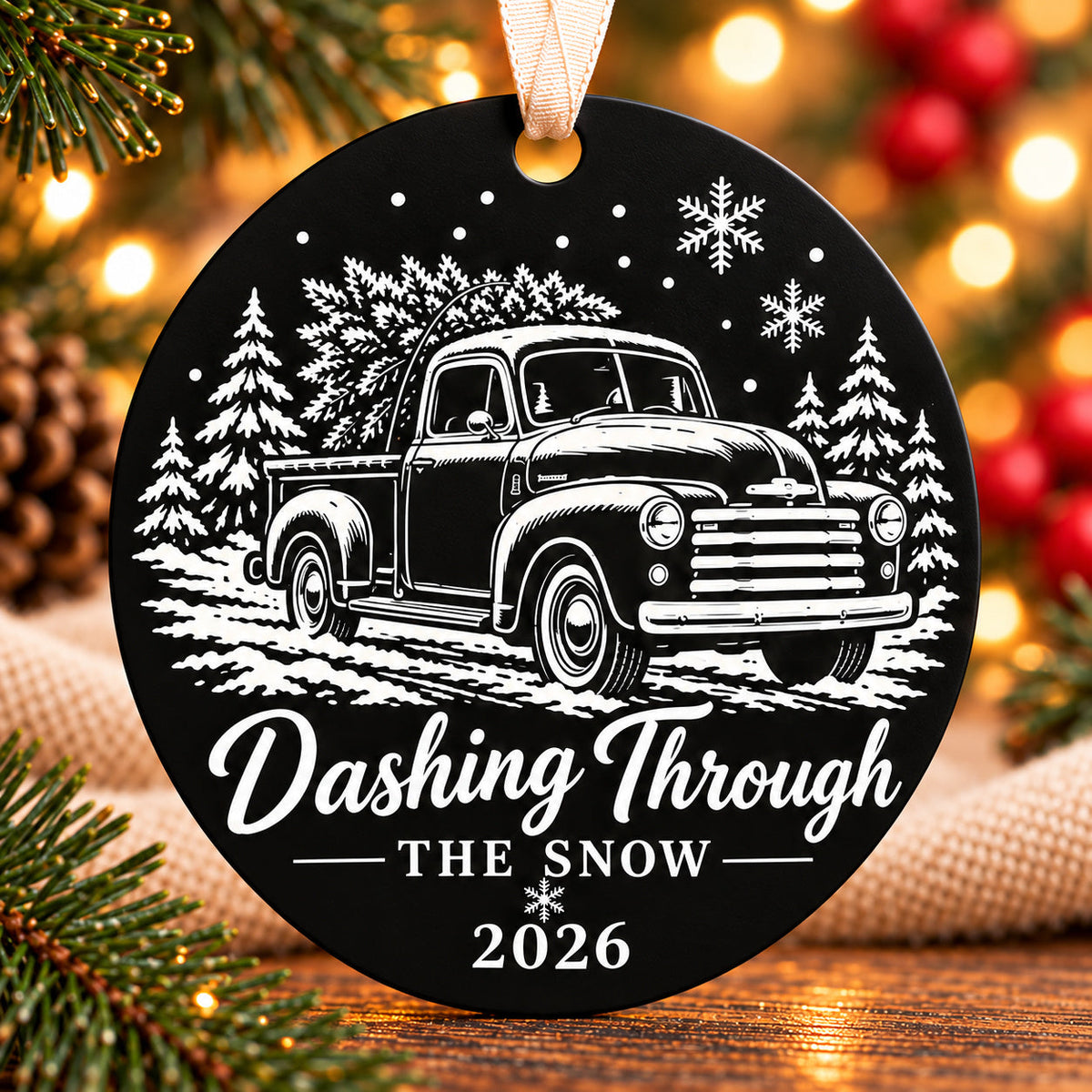 vintage pickup Christmas ornament — photo 1