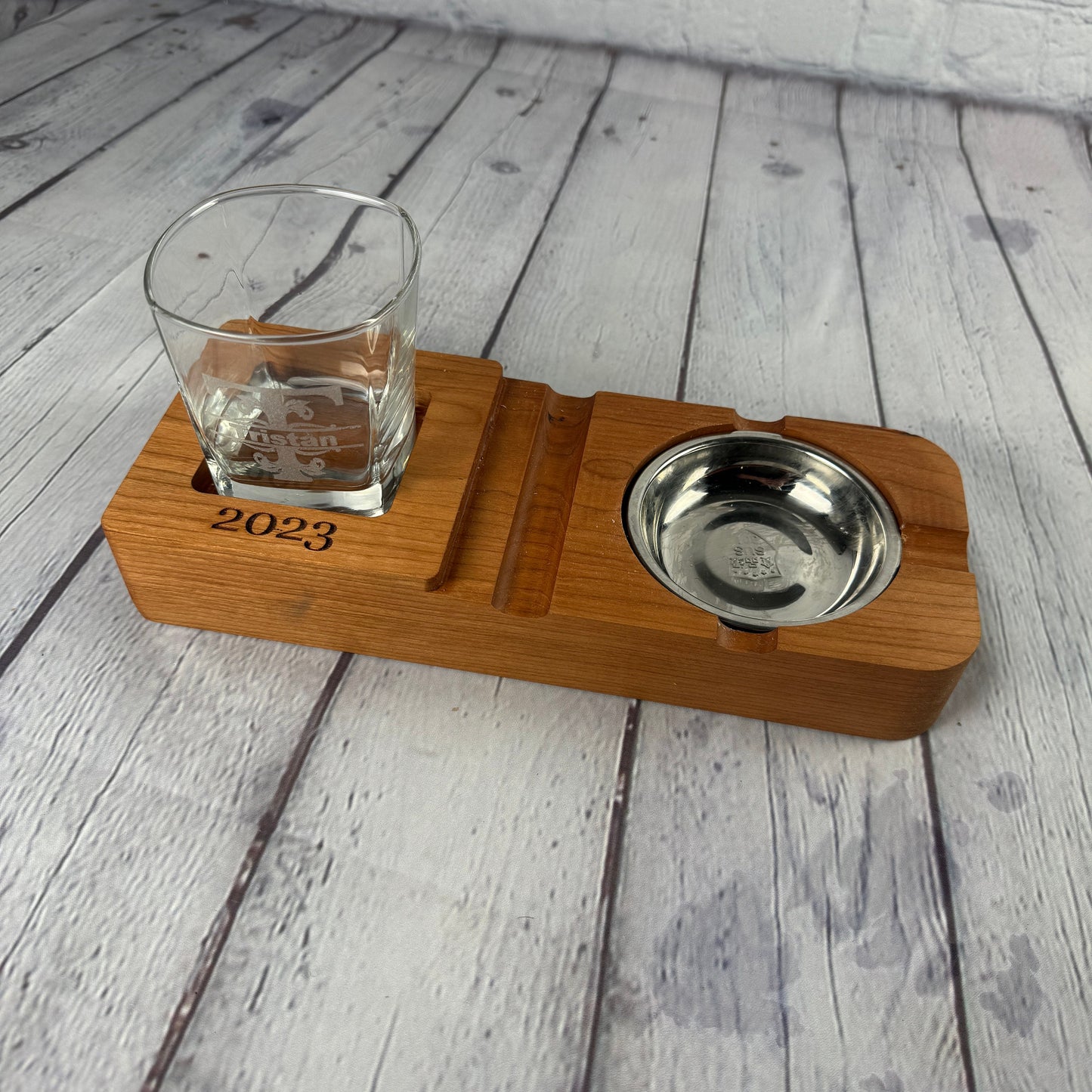 Bourbon and Cigar Tray | Wooden bourbon and cigar tray | Wooden Cigar Ash Tray