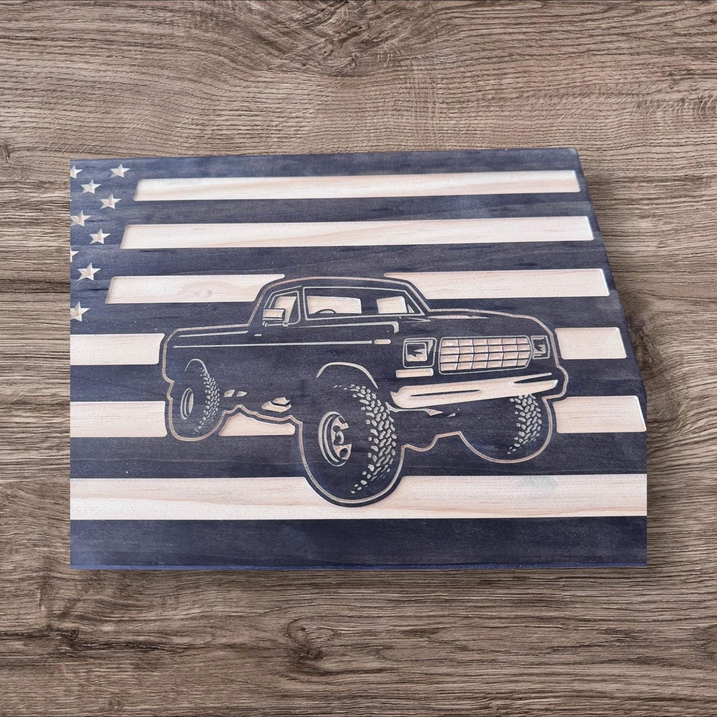 Ford Truck Wooden American Flag | Ford Flag | Ford American Flag | Custom American Flag