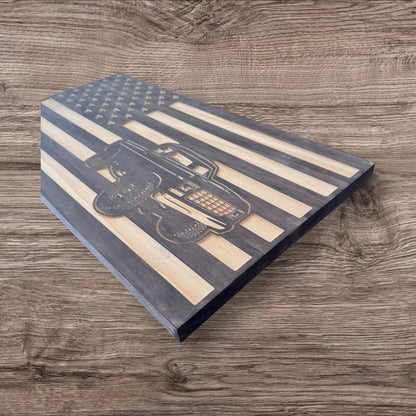 Ford Truck Wooden American Flag | Ford Flag | Ford American Flag | Custom American Flag